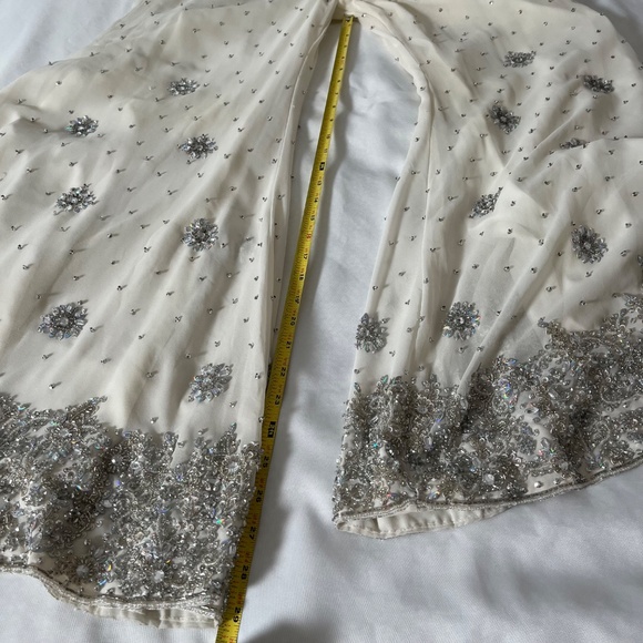 3 pc beaded cocktail palazzo, tank, scarf outfit. Size Small. Sold as set. - Picture 13 of 16